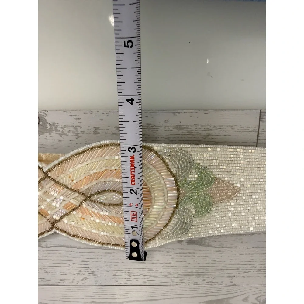 1980s Vintage Handmade Milor Beaded White 3